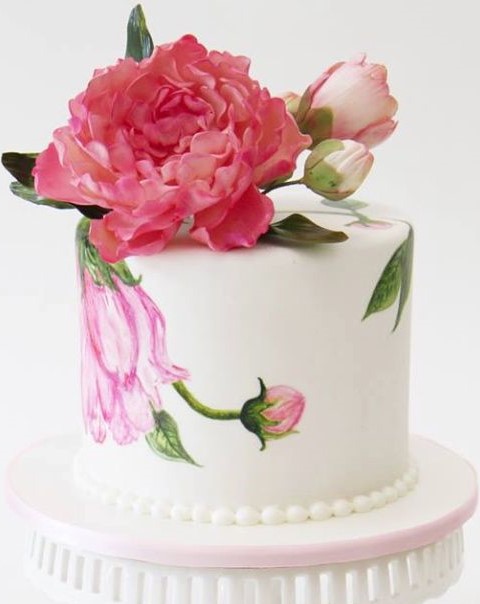 A Single-Tiered Chocolate Wedding Cake - Amazing Cake Ideas